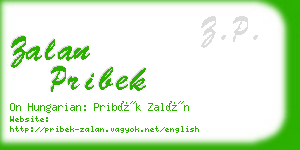 zalan pribek business card